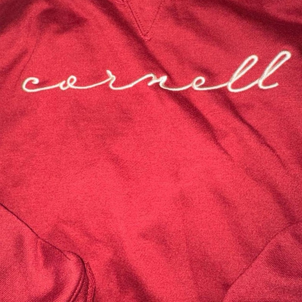 Cornell cropped red crewneck sweater - Picture 3 of 4